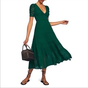 NWT Reformation Cosa Dress in Emerald